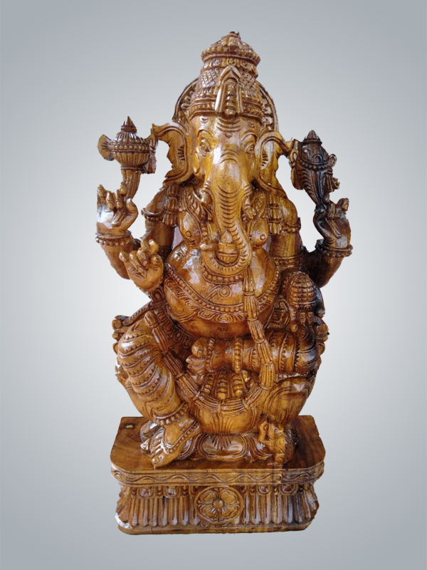 Rosewood Ganesh idol