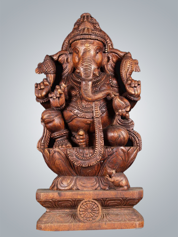Rosewood Ganesh idol